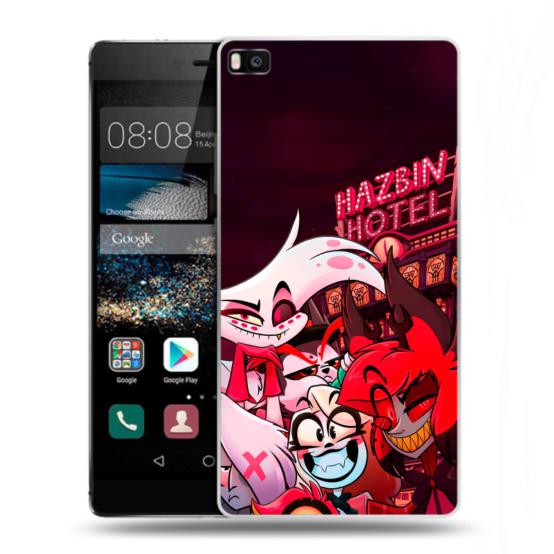 Пластиковый чехол на Huawei P8 с принтом Hazbin Hotel Отель Хазбин Пластиковый чехол на Huawei P8 с принтом Hazbin Hotel Отель Хазбин