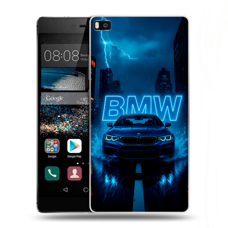 Пластиковый чехол на Huawei P8 с принтом BMW БМВ Пластиковый чехол на Huawei P8 с принтом BMW БМВ