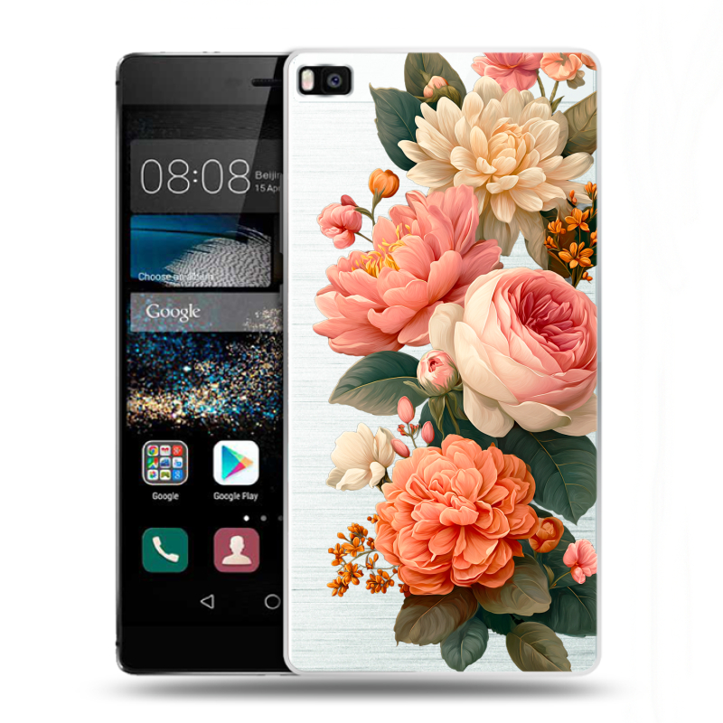 Пластиковый чехол на Huawei P8 с принтом цветы Пластиковый чехол на Huawei P8 с принтом цветы