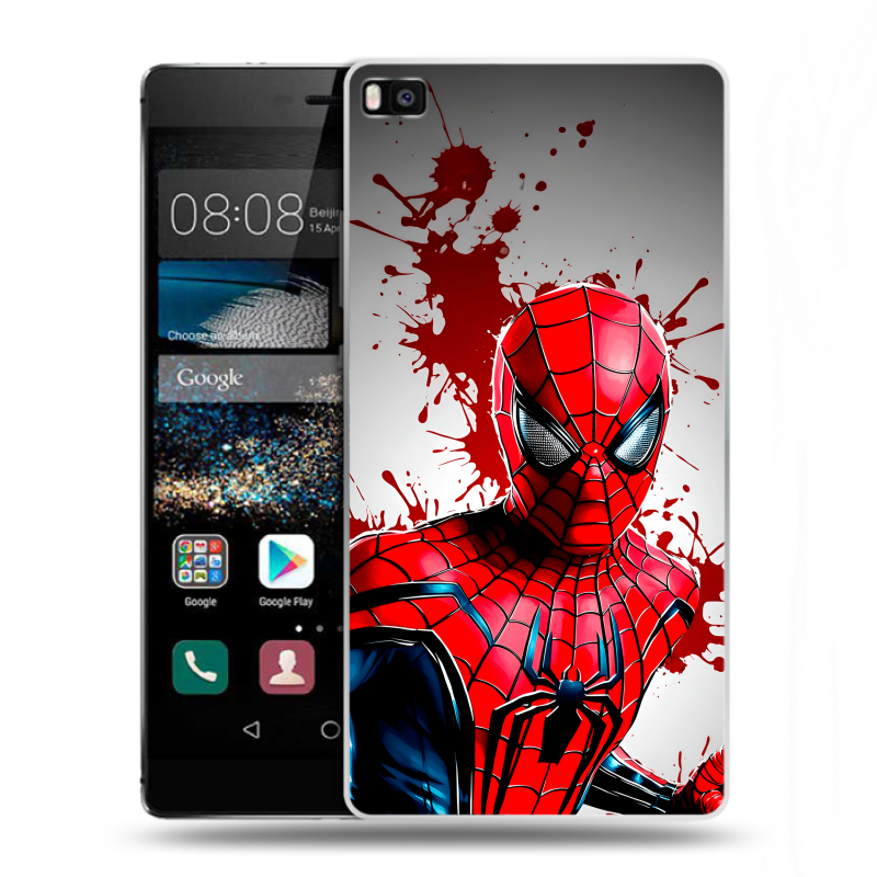Пластиковый чехол на Huawei P8 с принтом Spiderman Человек паук Пластиковый чехол на Huawei P8 с принтом Spiderman Человек паук