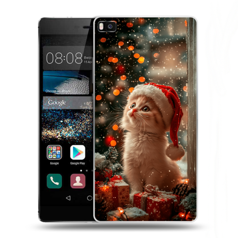 Пластиковый чехол на Huawei P8 с принтом Новый год Пластиковый чехол на Huawei P8 с принтом Новый год