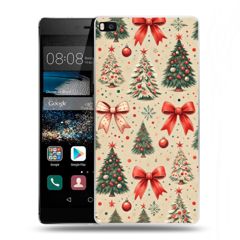 Пластиковый чехол на Huawei P8 с принтом Новый год Пластиковый чехол на Huawei P8 с принтом Новый год