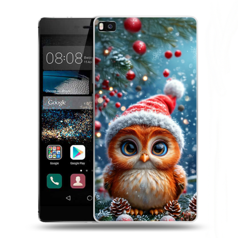 Пластиковый чехол на Huawei P8 с принтом Новый год Пластиковый чехол на Huawei P8 с принтом Новый год