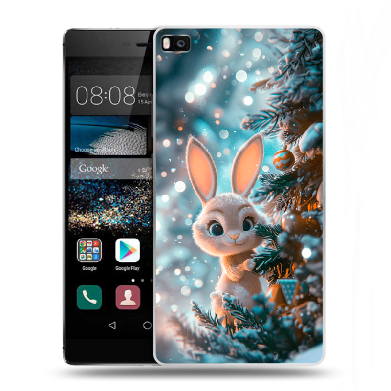 Пластиковый чехол на Huawei P8 с принтом Новый год Пластиковый чехол на Huawei P8 с принтом Новый год