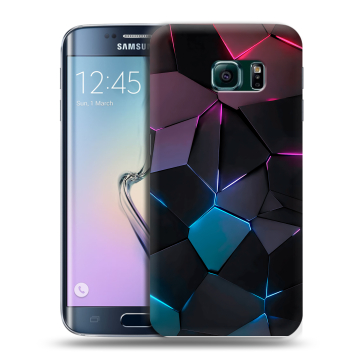 Силиконовый чехол на Samsung Galaxy S6 Edge с принтом Геометрия неона Силиконовый чехол на Samsung Galaxy S6 Edge с принтом Геометрия неона