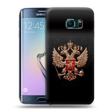Силиконовый чехол на Samsung Galaxy S6 Edge с принтом Герб России Силиконовый чехол на Samsung Galaxy S6 Edge с принтом Герб России