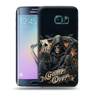 Силиконовый чехол на Samsung Galaxy S6 Edge с принтом Скелет карты Силиконовый чехол на Samsung Galaxy S6 Edge с принтом Скелет карты