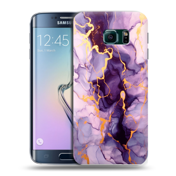Силиконовый чехол на Samsung Galaxy S6 Edge с принтом Мрамор Силиконовый чехол на Samsung Galaxy S6 Edge с принтом Мрамор