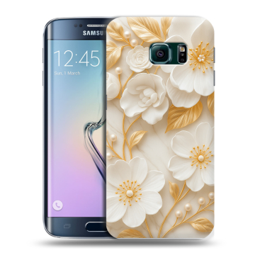 Силиконовый чехол на Samsung Galaxy S6 Edge с принтом Цветы Силиконовый чехол на Samsung Galaxy S6 Edge с принтом Цветы