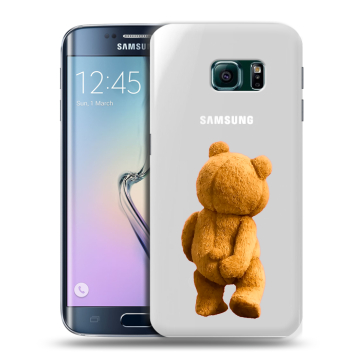 Силиконовый чехол на Samsung Galaxy S6 Edge с принтом Медведь Силиконовый чехол на Samsung Galaxy S6 Edge с принтом Медведь