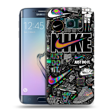 Силиконовый чехол на Samsung Galaxy S6 Edge с принтом Найк Силиконовый чехол на Samsung Galaxy S6 Edge с принтом Найк