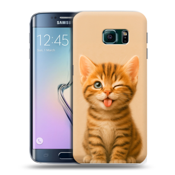 Силиконовый чехол на Samsung Galaxy S6 Edge с принтом котенок Силиконовый чехол на Samsung Galaxy S6 Edge с принтом котенок
