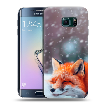 Силиконовый чехол на Samsung Galaxy S6 Edge с принтом лиса Силиконовый чехол на Samsung Galaxy S6 Edge с принтом лиса