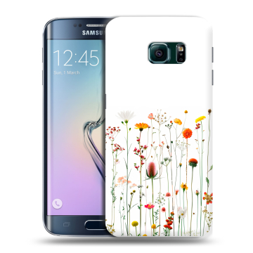 Силиконовый чехол на Samsung Galaxy S6 Edge с принтом цветы Силиконовый чехол на Samsung Galaxy S6 Edge с принтом цветы