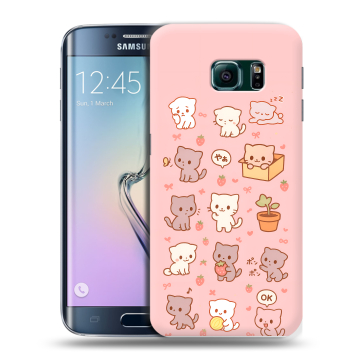 Силиконовый чехол на Samsung Galaxy S6 Edge с принтом Hello Kitty Хелоу Кити Силиконовый чехол на Samsung Galaxy S6 Edge с принтом Hello Kitty Хелоу Кити