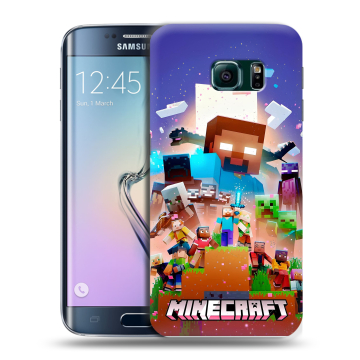 Силиконовый чехол на Samsung Galaxy S6 Edge с принтом Майнкрафт Minecraft Силиконовый чехол на Samsung Galaxy S6 Edge с принтом Майнкрафт Minecraft