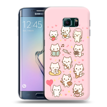Силиконовый чехол на Samsung Galaxy S6 Edge с принтом Hello Kitty Хелоу Кити Силиконовый чехол на Samsung Galaxy S6 Edge с принтом Hello Kitty Хелоу Кити