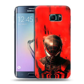 Силиконовый чехол на Samsung Galaxy S6 Edge с принтом человек паук spiderman Силиконовый чехол на Samsung Galaxy S6 Edge с принтом человек паук spiderman
