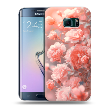 Силиконовый чехол на Samsung Galaxy S6 Edge с принтом Розы цветы Силиконовый чехол на Samsung Galaxy S6 Edge с принтом Розы цветы