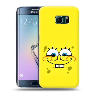 Силиконовый чехол на Samsung Galaxy S6 Edge с принтом спанчбоб спанч боб Силиконовый чехол на Samsung Galaxy S6 Edge с принтом спанчбоб спанч боб
