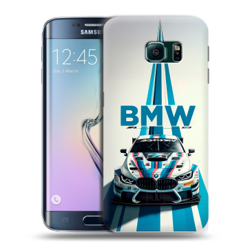Силиконовый чехол на Samsung Galaxy S6 Edge с принтом БМВ BMW Силиконовый чехол на Samsung Galaxy S6 Edge с принтом БМВ BMW