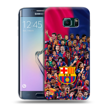 Силиконовый чехол на Samsung Galaxy S6 Edge с принтом Барселона Barcelona Силиконовый чехол на Samsung Galaxy S6 Edge с принтом Барселона Barcelona