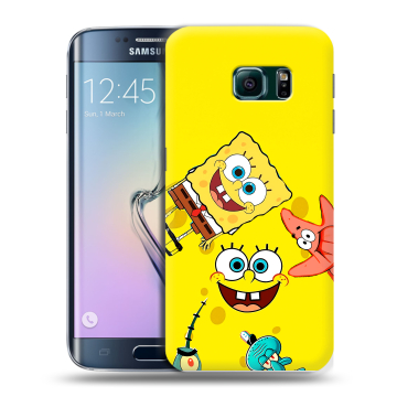 Силиконовый чехол на Samsung Galaxy S6 Edge с принтом Спанч боб Спанчбоб Силиконовый чехол на Samsung Galaxy S6 Edge с принтом Спанч боб Спанчбоб