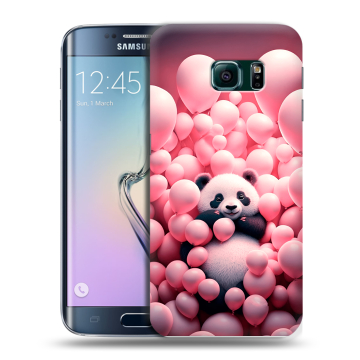 Силиконовый чехол на Samsung Galaxy S6 Edge с принтом Панда Силиконовый чехол на Samsung Galaxy S6 Edge с принтом Панда
