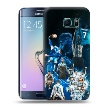 Силиконовый чехол на Samsung Galaxy S6 Edge с принтом Реал Роналдо Силиконовый чехол на Samsung Galaxy S6 Edge с принтом Реал Роналдо