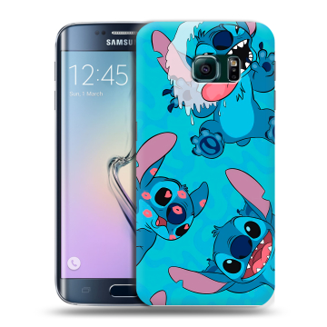 Силиконовый чехол на Samsung Galaxy S6 Edge с принтом Лило и Стич Силиконовый чехол на Samsung Galaxy S6 Edge с принтом Лило и Стич