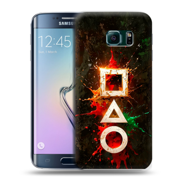 Силиконовый чехол на Samsung Galaxy S6 Edge с принтом Squid Game Игра кальмара Силиконовый чехол на Samsung Galaxy S6 Edge с принтом Squid Game Игра кальмара
