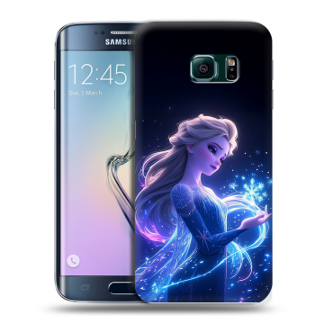 Силиконовый чехол на Samsung Galaxy S6 Edge с принтом Холодное сердце Frozen Силиконовый чехол на Samsung Galaxy S6 Edge с принтом Холодное сердце Frozen