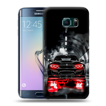 Силиконовый чехол на Samsung Galaxy S6 Edge с принтом BMW БМВ Силиконовый чехол на Samsung Galaxy S6 Edge с принтом BMW БМВ