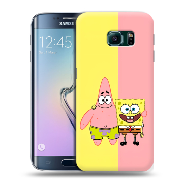 Силиконовый чехол на Samsung Galaxy S6 Edge с принтом Спанч боб Спанчбоб Силиконовый чехол на Samsung Galaxy S6 Edge с принтом Спанч боб Спанчбоб