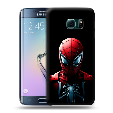Силиконовый чехол на Samsung Galaxy S6 Edge с принтом Spiderman Человек паук Силиконовый чехол на Samsung Galaxy S6 Edge с принтом Spiderman Человек паук