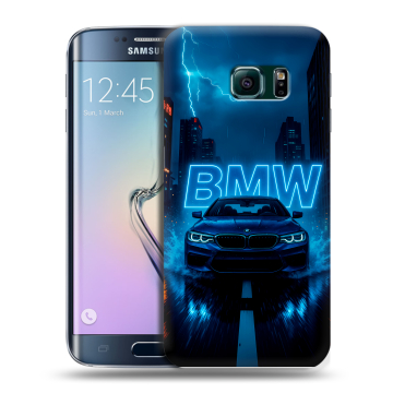 Силиконовый чехол на Samsung Galaxy S6 Edge с принтом BMW БМВ Силиконовый чехол на Samsung Galaxy S6 Edge с принтом BMW БМВ