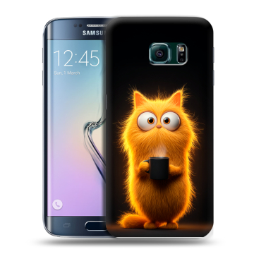 Силиконовый чехол на Samsung Galaxy S6 Edge с принтом Смешной кот Силиконовый чехол на Samsung Galaxy S6 Edge с принтом Смешной кот