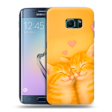 Силиконовый чехол на Samsung Galaxy S6 Edge с принтом Милые котята Силиконовый чехол на Samsung Galaxy S6 Edge с принтом Милые котята