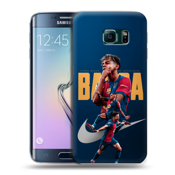 Силиконовый чехол на Samsung Galaxy S6 Edge с принтом Барселона Barca Yamal Силиконовый чехол на Samsung Galaxy S6 Edge с принтом Барселона Barca Yamal