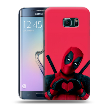 Силиконовый чехол на Samsung Galaxy S6 Edge с принтом Дедпул Deadpool Силиконовый чехол на Samsung Galaxy S6 Edge с принтом Дедпул Deadpool