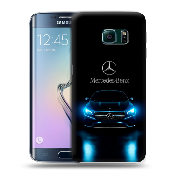 Силиконовый чехол на Samsung Galaxy S6 Edge с принтом Mercedes Мерседес Силиконовый чехол на Samsung Galaxy S6 Edge с принтом Mercedes Мерседес