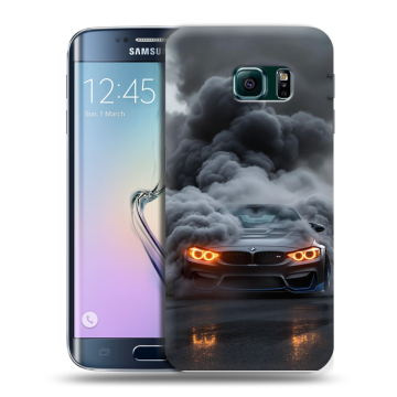 Силиконовый чехол на Samsung Galaxy S6 Edge с принтом BMW БМВ Силиконовый чехол на Samsung Galaxy S6 Edge с принтом BMW БМВ