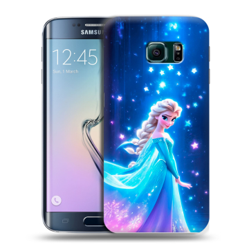 Силиконовый чехол на Samsung Galaxy S6 Edge с принтом Холодное сердце Frozen Силиконовый чехол на Samsung Galaxy S6 Edge с принтом Холодное сердце Frozen