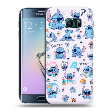 Силиконовый чехол на Samsung Galaxy S6 Edge с принтом Лило и Стич Силиконовый чехол на Samsung Galaxy S6 Edge с принтом Лило и Стич
