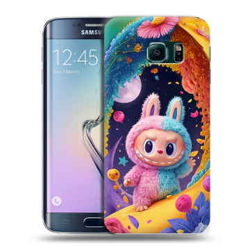 Силиконовый чехол на Samsung Galaxy S6 Edge с принтом Labubu Лабубу Силиконовый чехол на Samsung Galaxy S6 Edge с принтом Labubu Лабубу