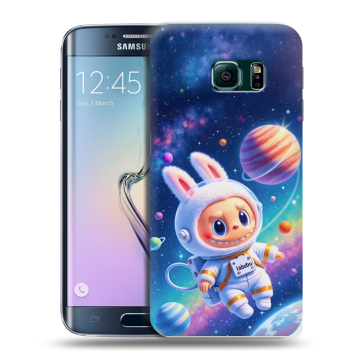 Силиконовый чехол на Samsung Galaxy S6 Edge с принтом Labubu Лабубу Силиконовый чехол на Samsung Galaxy S6 Edge с принтом Labubu Лабубу