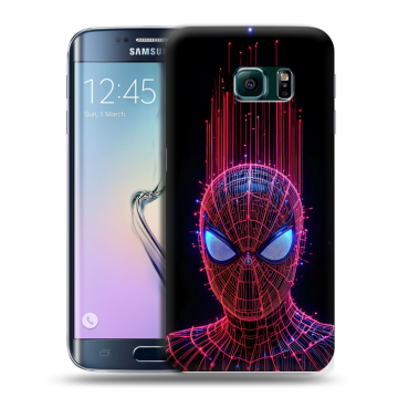 Силиконовый чехол на Samsung Galaxy S6 Edge с принтом Spiderman Человек паук Силиконовый чехол на Samsung Galaxy S6 Edge с принтом Spiderman Человек паук