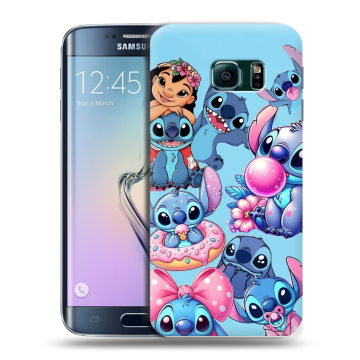 Силиконовый чехол на Samsung Galaxy S6 Edge с принтом Лило и Стич Силиконовый чехол на Samsung Galaxy S6 Edge с принтом Лило и Стич