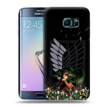 Силиконовый чехол на Samsung Galaxy S6 Edge с принтом Атака титанов Силиконовый чехол на Samsung Galaxy S6 Edge с принтом Атака титанов