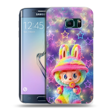 Силиконовый чехол на Samsung Galaxy S6 Edge с принтом Labubu Лабубу Силиконовый чехол на Samsung Galaxy S6 Edge с принтом Labubu Лабубу